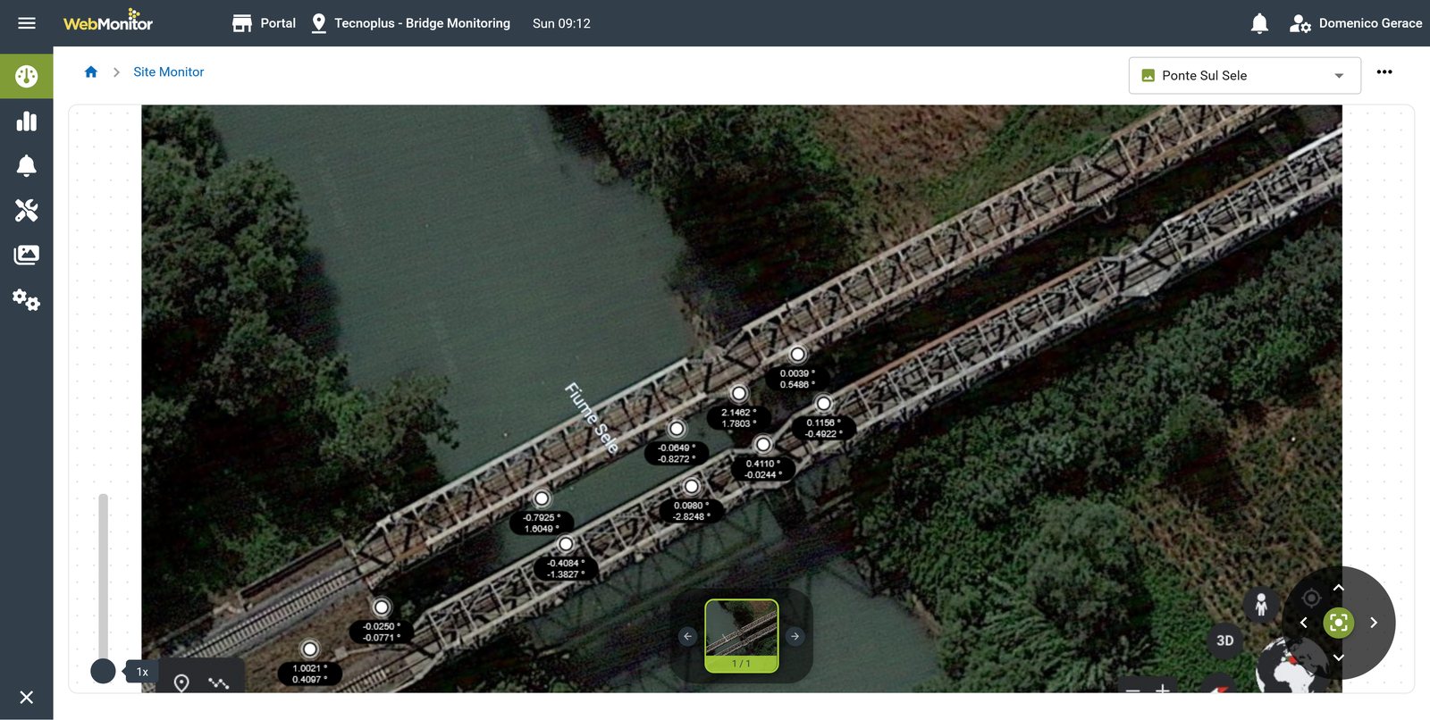 RFI - Monitoraggio del ponte sul fiume Sele